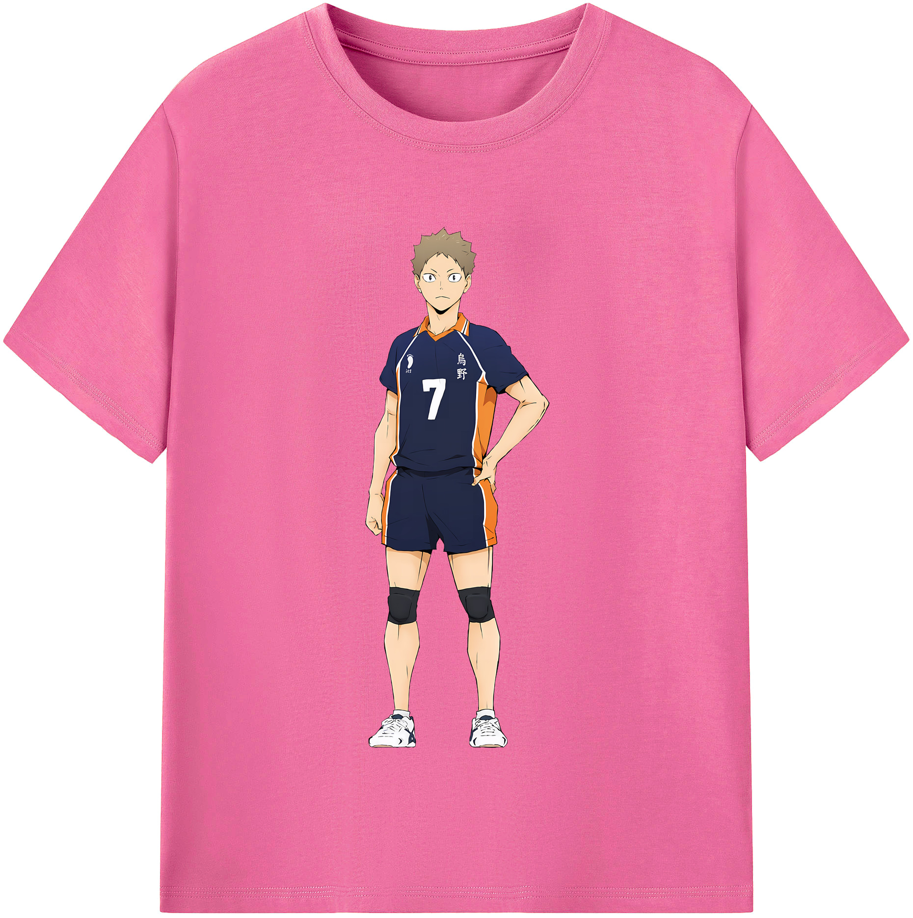 （画像用） ハイキュー!! Haikyu!! レディースカジュアルプリントTシャツ（綿100％）